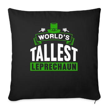 The largest leprechaun in the world Irish Irish Leprechaun - Sofa pillowcase 17,3'' x 17,3'' (45 x 45 cm) - black - Front