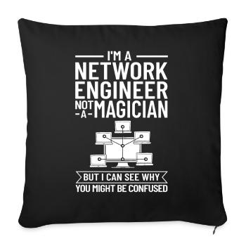 Netzwerkingenieur Network Engineer Computer - Sofakissenbezug 45 x 45 cm - Schwarz - Vorne