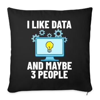 Software Development Software Developer Developer - Sofa pillowcase 17,3'' x 17,3'' (45 x 45 cm) - black - Front