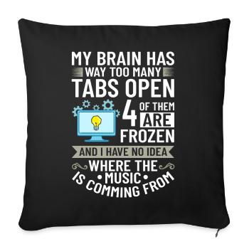 Software Development Software Developer Developer - Sofa pillowcase 17,3'' x 17,3'' (45 x 45 cm) - black - Front