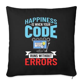 Software Development Software Developer Developer - Sofa pillowcase 17,3'' x 17,3'' (45 x 45 cm) - black - Front