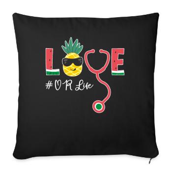 Krankenschwester Nurse Life - Sofa pillowcase 17,3'' x 17,3'' (45 x 45 cm) - black - Front