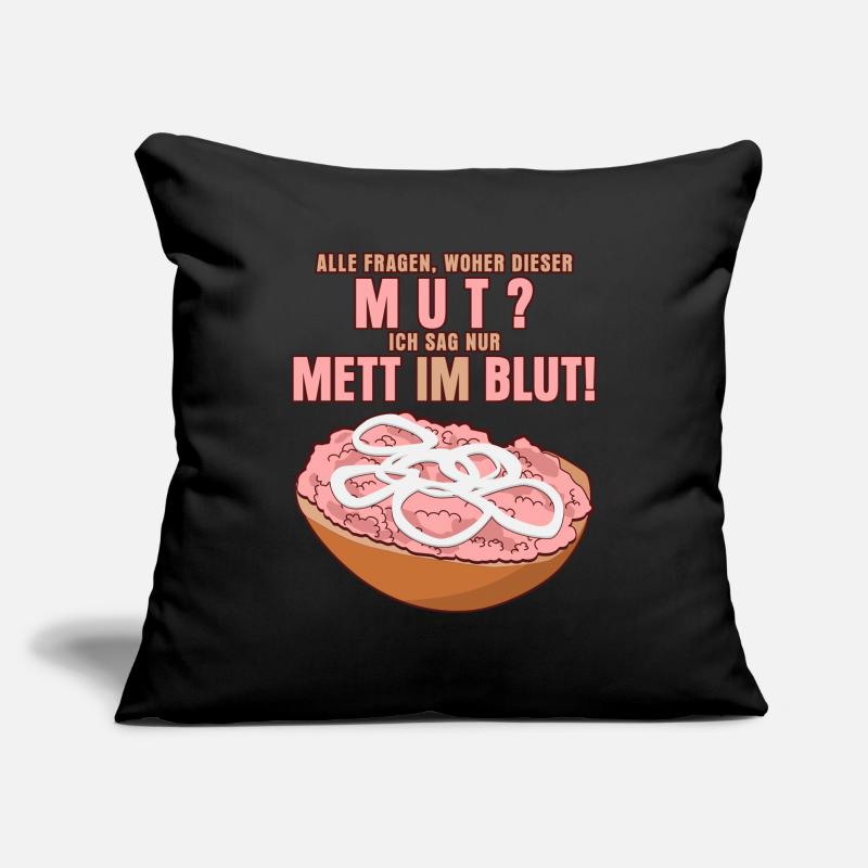 Mettbrötchen Mettfleisch Hack Mett Sofakissenbezug 45 x 45 cm