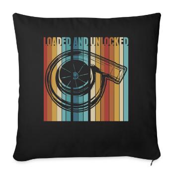Displacement Tuner Turbocharger Tuning - Sofa pillowcase 17,3'' x 17,3'' (45 x 45 cm) - black - Front