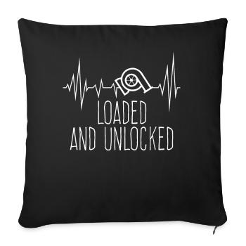 Displacement Turbocharger Tuner Tuning - Sofa pillowcase 17,3'' x 17,3'' (45 x 45 cm) - black - Front