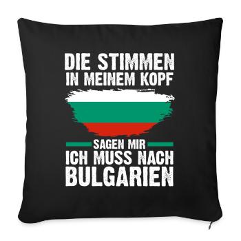 Balkan Bulgarien Bulgare Bulgarisches - Sofakissenbezug 45 x 45 cm - Schwarz - Vorne