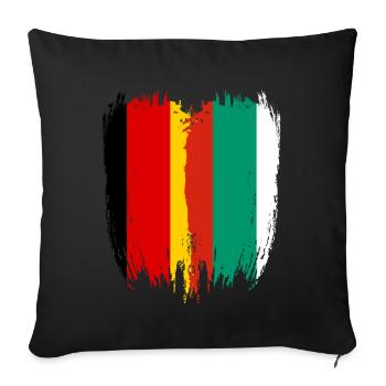 Germany Flag Bulgaria - Sofa pillowcase 17,3'' x 17,3'' (45 x 45 cm) - black - Front
