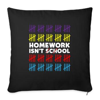 Les devoirs ne sont pas l’école Cool Schoolchild - Housse de coussin décorative 45 x 45 cm - noir - Devant
