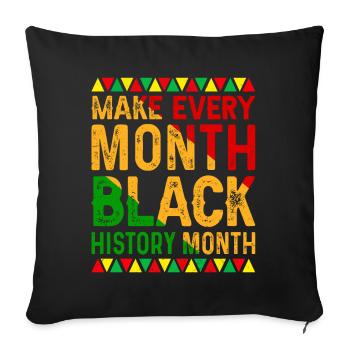 Black History Month Black History American - Sofakissenbezug 45 x 45 cm - Schwarz - Vorne