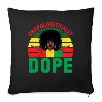 Black History Month Black History American - Sofa pillowcase 17,3'' x 17,3'' (45 x 45 cm) - black - Front