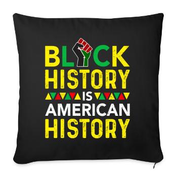 Black History Month Black History American - Sofakissenbezug 45 x 45 cm - Schwarz - Vorne