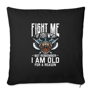 Viking Viking Vikings Odin Walhalla Cadeau - Housse de coussin décorative 45 x 45 cm - noir - Devant