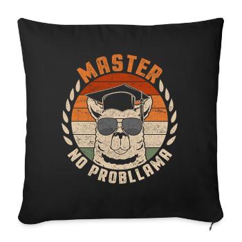 Vintage Master No Probllama Für Master Absolvent - Sofakissenbezug 45 x 45 cm - Schwarz - Vorne