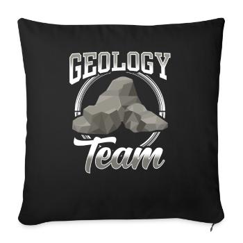 Geology Team Profession Geologist Geology Student - Sofa pillowcase 17,3'' x 17,3'' (45 x 45 cm) - black - Front