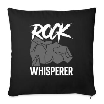 Rock Stone Whisperer Géologue Profession Géologie - Housse de coussin décorative 45 x 45 cm - noir - Devant