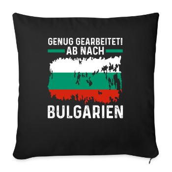 Balkan Urlaub Bulgare Bulgarien - Sofakissenbezug 45 x 45 cm - Schwarz - Vorne