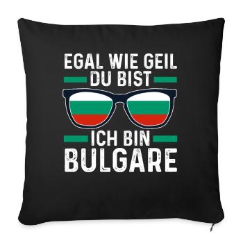 Balkan Bulgare Bulgarisches Bulgarien - Sofakissenbezug 45 x 45 cm - Schwarz - Vorne