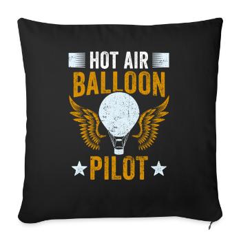 Hot Air Balloon Pilot Balloonist Balloon Flight - Sofa pillowcase 17,3'' x 17,3'' (45 x 45 cm) - black - Front
