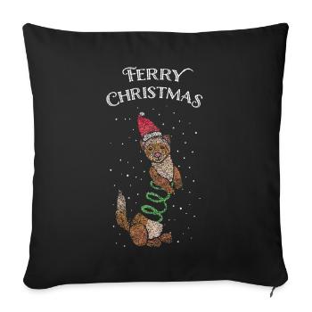 Ferry Noël Furet Noël - Housse de coussin décorative 45 x 45 cm - noir - Devant