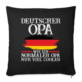 Deutscher Opa Deutscher Deutschland - Sofakissenbezug 45 x 45 cm - Schwarz - Vorne