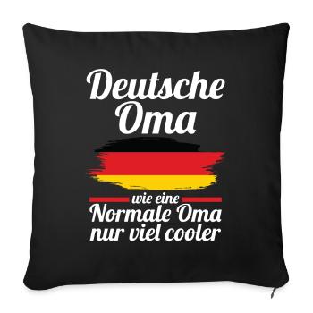 Deutsche Deutsche Oma Deutschland - Sofakissenbezug 45 x 45 cm - Schwarz - Vorne