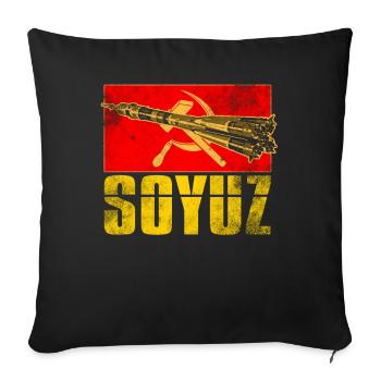 Soviet Union Missile - Sofa pillowcase 17,3'' x 17,3'' (45 x 45 cm) - black - Front