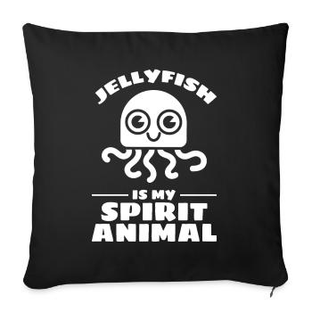 Jellyfish Is My Spirit Animal Quallen - Sofa pillowcase 17,3'' x 17,3'' (45 x 45 cm) - black - Front