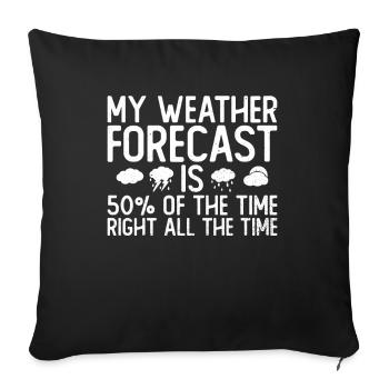 Meteorologist Weather Climate Weather Forecast - Sofa pillowcase 17,3'' x 17,3'' (45 x 45 cm) - black - Front
