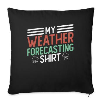 Météorologue Météo Climat Prévisions Météo - Housse de coussin décorative 45 x 45 cm - noir - Devant
