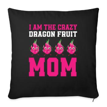 Dragon Fruit Mama - Sofa pillowcase 17,3'' x 17,3'' (45 x 45 cm) - black - Front