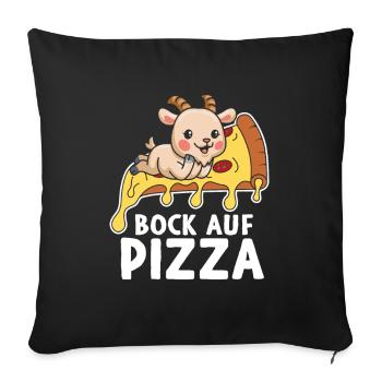 Bock Auf Pizza - Sofakissenbezug 45 x 45 cm - Schwarz - Vorne