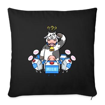 Milchkartons rufen Kuh Mama Milchbauernkuh - Sofakissenbezug 45 x 45 cm - Schwarz - Vorne