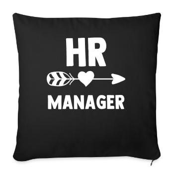 Hr Manager Personaler Personal Human Resources - Sofa pillowcase 17,3'' x 17,3'' (45 x 45 cm) - black - Front