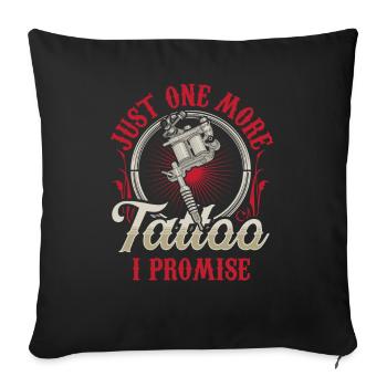 Seul un tatoueur promis artiste - Housse de coussin décorative 45 x 45 cm - noir - Devant