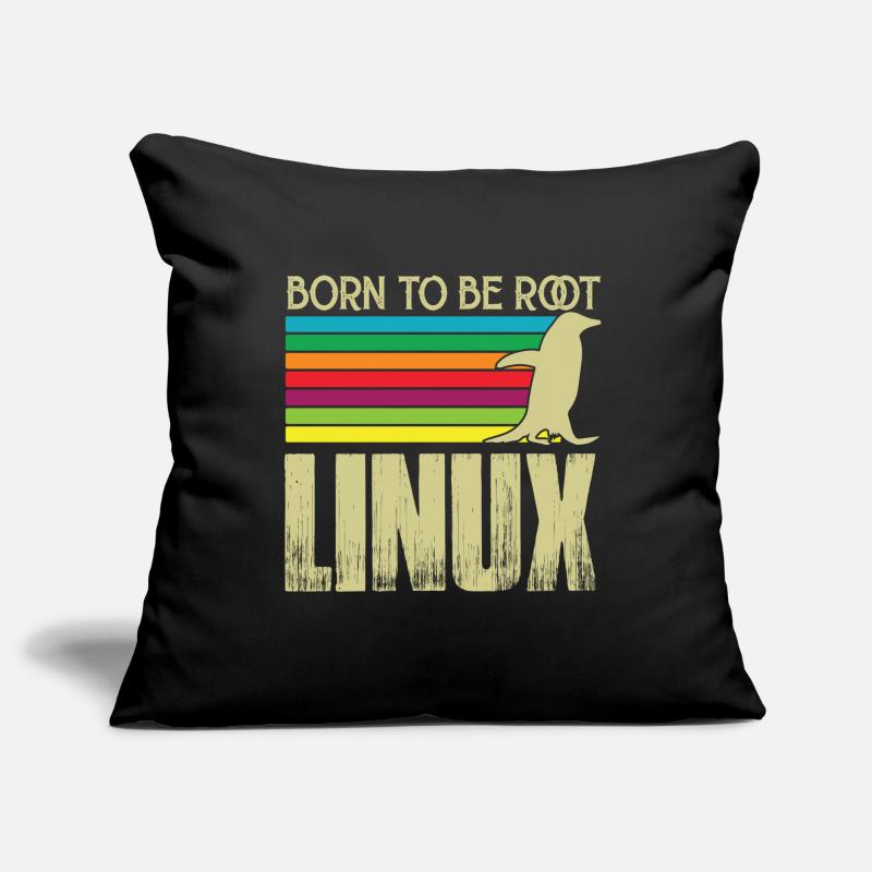 Linux Born to be root Admin Linux Sofa pillowcase 17,3'' x 17,3'' (45 x 45 cm)