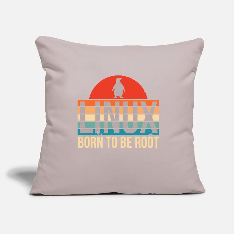 Linux Born To Be Root Pinguin Nerd Coding Geek Sofakissenbezug 45 x 45 cm