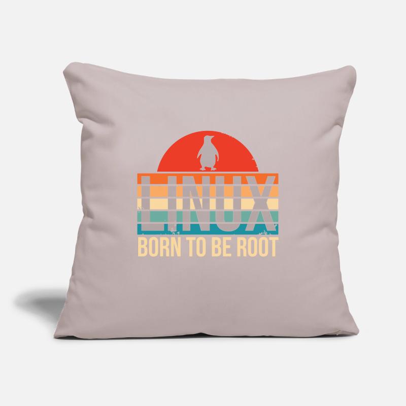 Linux Born To Be Root Penguin Nerd Coding Geek Sofa pillowcase 17,3'' x 17,3'' (45 x 45 cm)