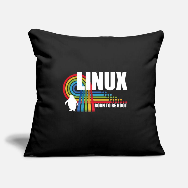 Born To Be Root Pinguin Linux Nerd Coding Geek Sofakissenbezug 45 x 45 cm