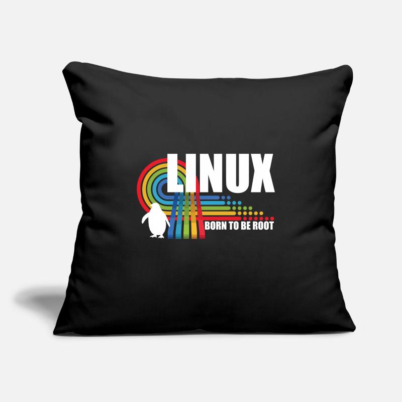 Born To Be Root Pinguin Linux Nerd Coding Geek Sofakissenbezug 45 x 45 cm