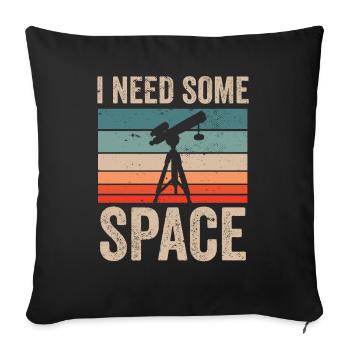 J’ai besoin d’un télescope de l’univers spatial - Housse de coussin décorative 45 x 45 cm - noir - Devant