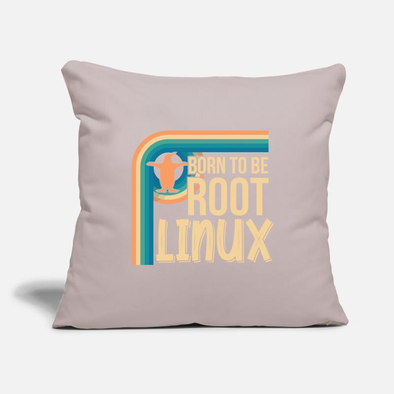 Born To Be Root Linux Nerd pour le codage Housse de coussin décorative 45 x 45 cm