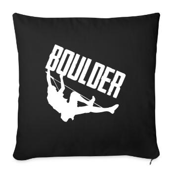 Escalade de bloc Alpinistes Escalade De Mur - Housse de coussin décorative 45 x 45 cm - noir - Devant