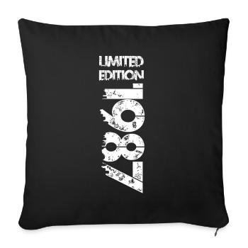 Édition limitée 1987 - Housse de coussin décorative 45 x 45 cm - noir - Devant