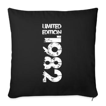 Édition limitée 1982 - Housse de coussin décorative 45 x 45 cm - noir - Devant