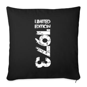 Édition limitée 1973 - Housse de coussin décorative 45 x 45 cm - noir - Devant