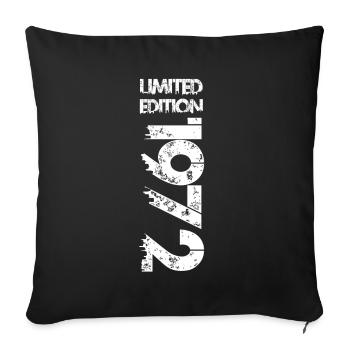 Édition limitée 1972 - Housse de coussin décorative 45 x 45 cm - noir - Devant