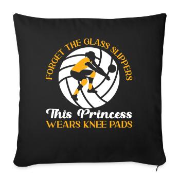 Volleyball Player Team Forget The - Sofakissenbezug 45 x 45 cm - Schwarz - Vorne