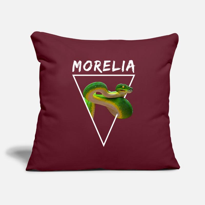 Arbre vert Python Morelia Viridis Propriétaire de serpent Housse de coussin décorative 45 x 45 cm