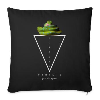 Green Tree Python Modern Geometric - Sofa pillowcase 17,3'' x 17,3'' (45 x 45 cm) - black - Front