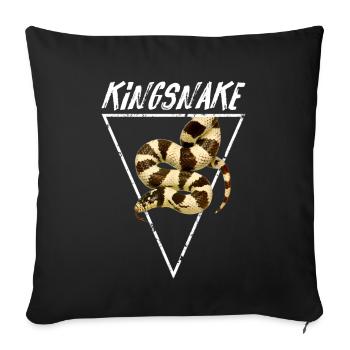 Gardien de serpent Kingsnake de Californie - Housse de coussin décorative 45 x 45 cm - noir - Devant